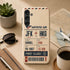 Personalized Artistic Air Boarding Pass Galaxy Case