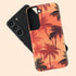 Custom Initials Tropical Blush Palm Trees Galaxy Case