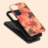 Custom Initials Tropical Blush Palm Trees Galaxy Case