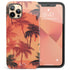 Custom Initials Tropical Blush Palm Trees iPhone Case
