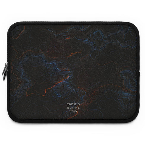 Personalized Midnight Topography Laptop Sleeve