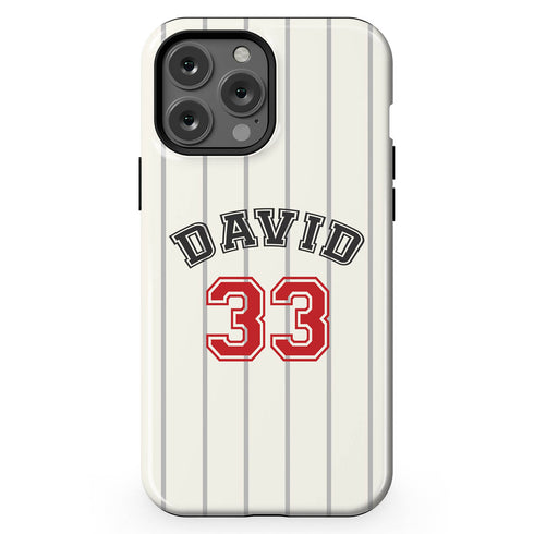 Custom Baseball Player & Number iPhone Case