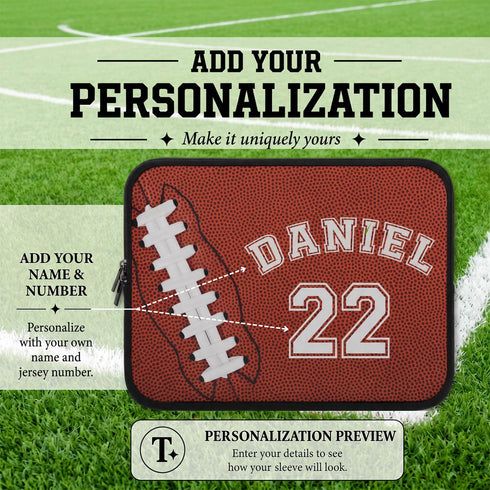 Personalized Football Laptop Sleeve