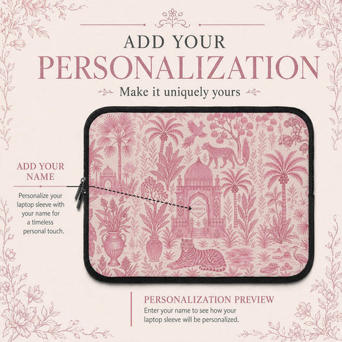 Personalized Tiger Palace Laptop Sleeve