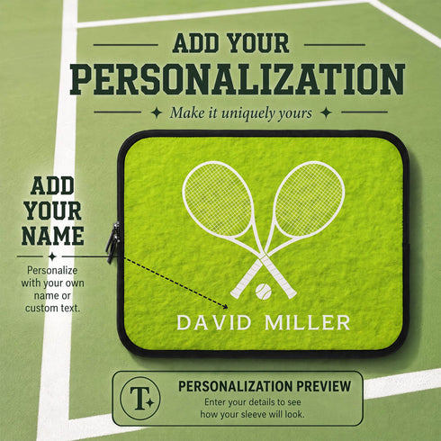 Personalized Tennis Laptop Sleeve