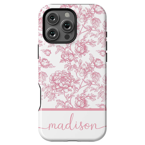 Custom Name French Toile De Jouy iPhone Case V2