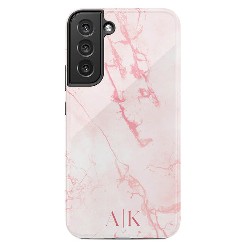 Custom Initials Marble Galaxy Case