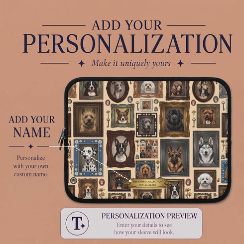 Personalized Dog Gallery Laptop Sleeve