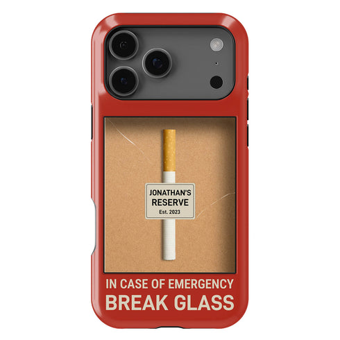 Personalized In Case of Emergency Break Glass iPhone Case