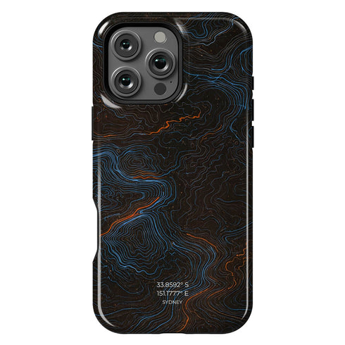 Personalized Midnight Topography iPhone Case