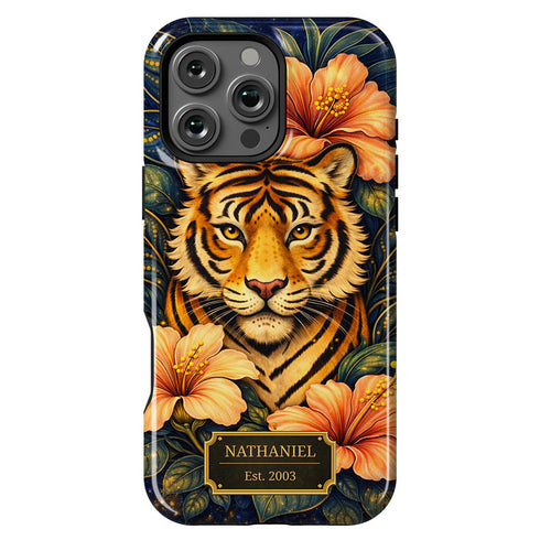 Personalized Royal Tiger Garden iPhone Case