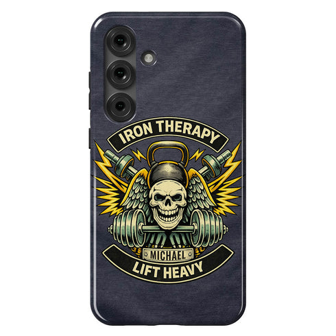 Personalized Gym Rat Iron Therapy Galaxy Case