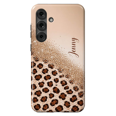 Personalized Leopard Glam Galaxy Case