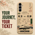 Personalized Vintage Japanese Train Ticket Galaxy Case