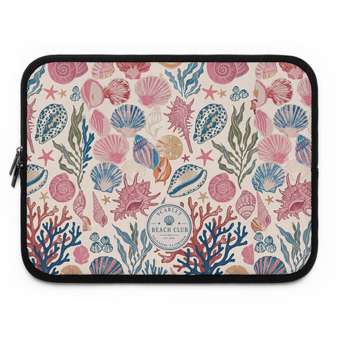 Personalized Beach Club Society Laptop Sleeve