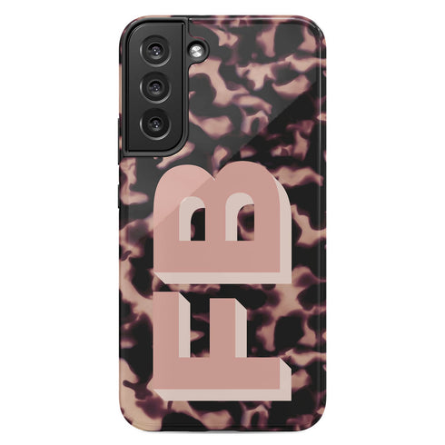 Custom 3D Initials Dark Tort Galaxy Case