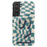 Groovy Checkerboard 3D Initials Galaxy Case