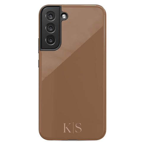 Custom Initials Earth Tones Monogram Galaxy Case - Light