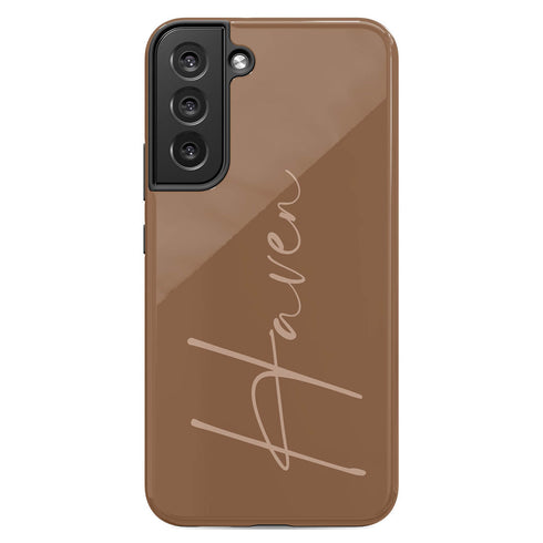 Custom Signature Name Earth Tones Galaxy Case - Light
