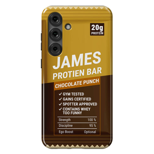 Personalized Gym Rat Protein Power Bar Galaxy Case