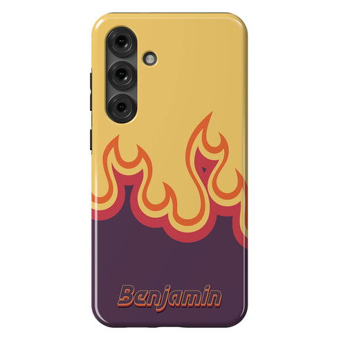 Personalized Cool Flame Effect Galaxy Case