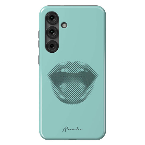 Personalized Pop Art Halftone Lips Galaxy Case