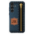 Personalized Denim Zipper Leather Patch Galaxy Case