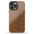 Custom Signature Name Earth Tones iPhone Case - Dark