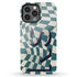 Groovy Checkerboard 3D Initials iPhone Case