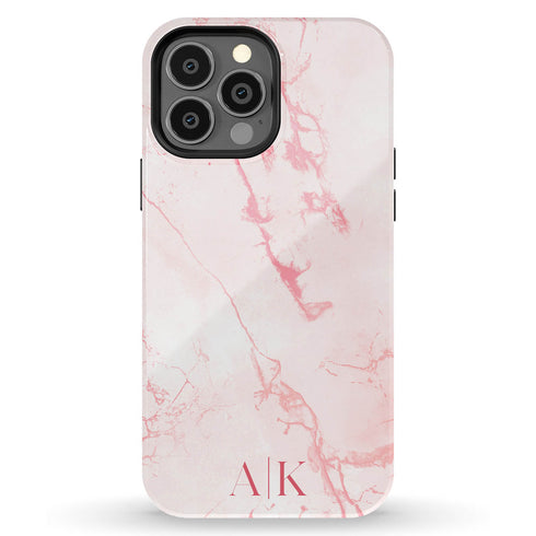 Custom Initials Marble iPhone Case