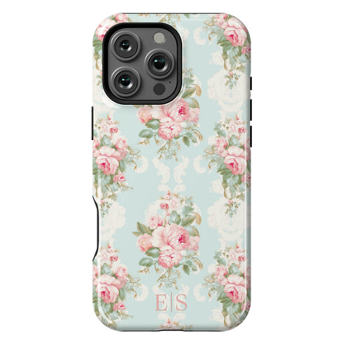 Custom Initials Shabby Chic Rococo iPhone Case