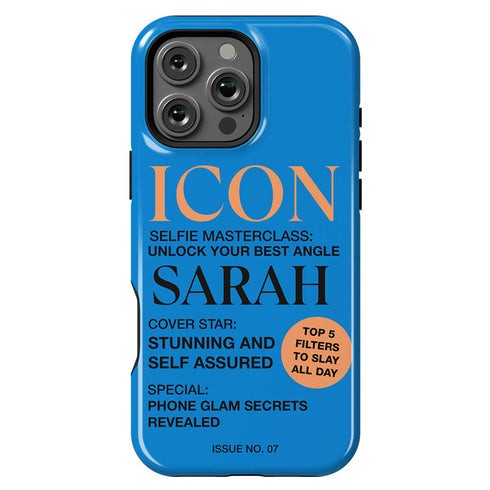 Personalized Iconic Pop Glam Magazine Cover iPhone Case
