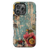 Custom Initials Boho Chic Vintage Floral iPhone Case