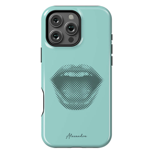 Personalized Pop Art Halftone Lips iPhone Case