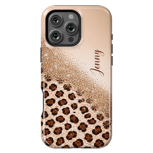 Personalized Leopard Glam iPhone Case