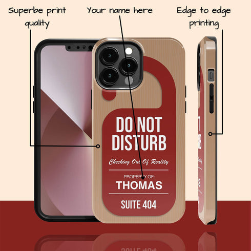 Personalized Hotel Charm Do Not Disturb iPhone Case