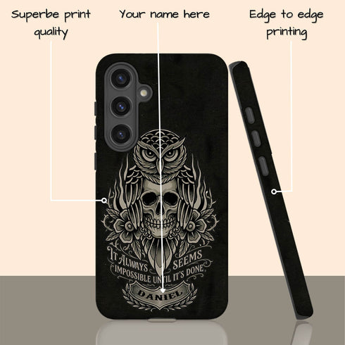 Personalized Gym Motivational Until It's Done Galaxy Case