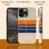 Custom Initials Retro Stripes iPhone Case