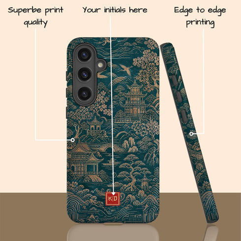 Personalized Golden Pagoda Garden Galaxy Case