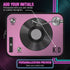 Personalized Classic Vinyl Record Player Laptop Sleeve