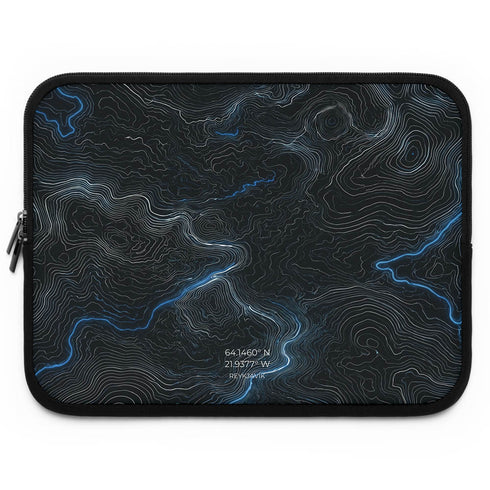 Personalized Midnight Topography Laptop Sleeve