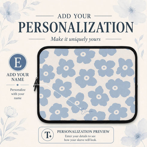 Personalized Soft Bloom Laptop Sleeve