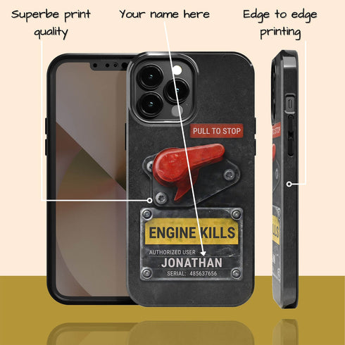 Personalized Racing Kill Switch iPhone Case