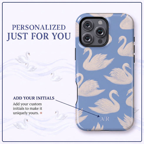 Personalized Swan Lake iPhone Case