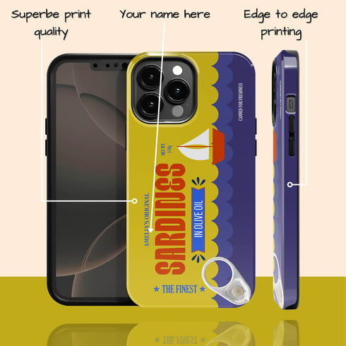 Personalized Retro Sardines Tin Can iPhone Case