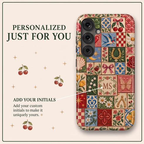 Personalized Lucky Charm Tiles Galaxy Case