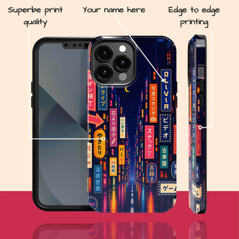 Personalized Midnight Tokyo iPhone Case