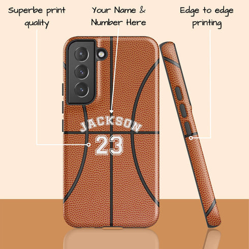 Sports Basketball Player & Number Galaxy Case
