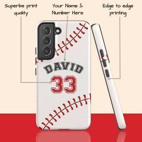 Custom Baseball Player & Number Galaxy Case