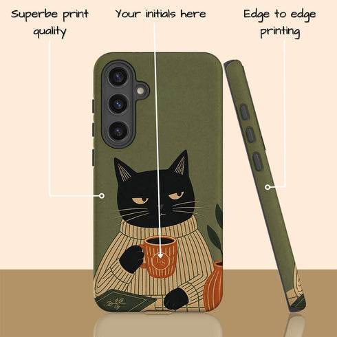 Personalized Judgy Cat Galaxy Case